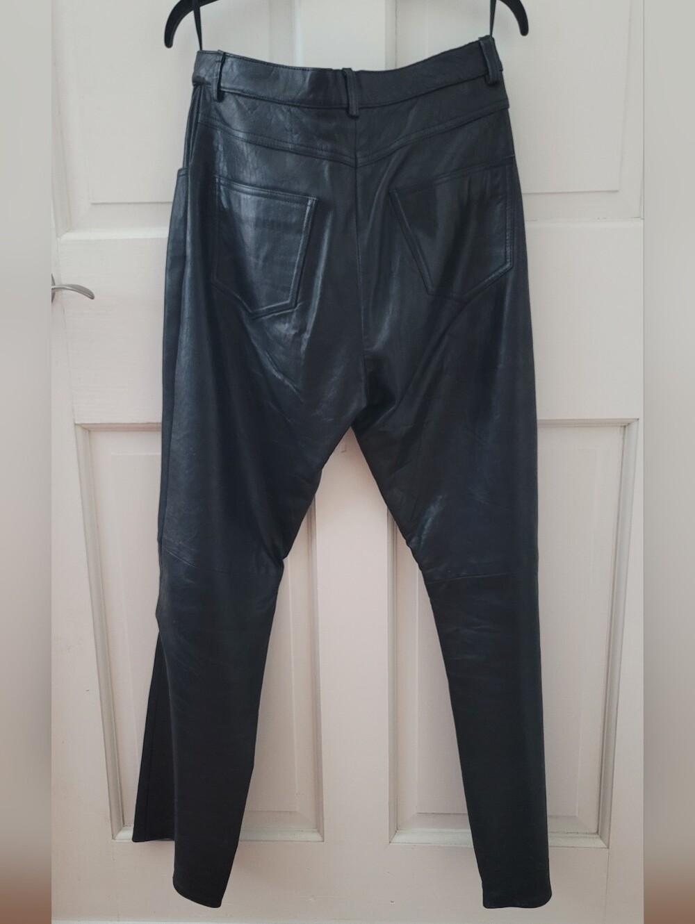 Adler Soft Black Leather Pants Size 8 - Picture 2 of 9